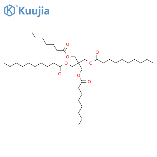 2,2-bis[[(1-oxooctyl)oxy]methyl]-1,3-propanediyl didecanoate structure