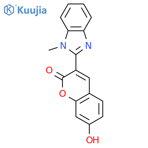 7-hydroxy-3-(1-methyl-1H-1,3-benzodiazol-2-yl)-2H-chromen-2-one structure
