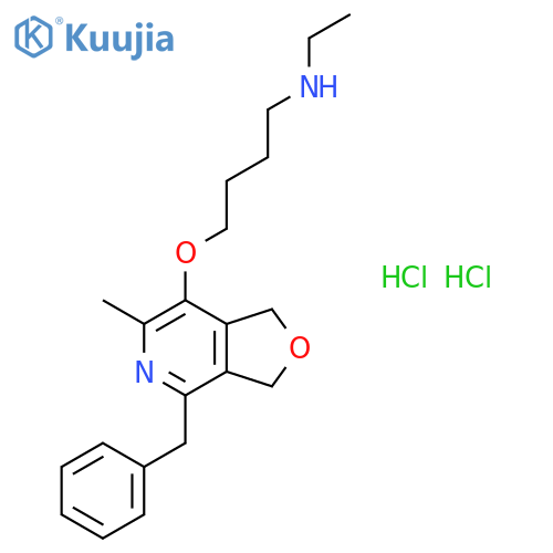 4-[(4-benzyl-6-methyl-1,3-dihydrofuro[3,4-c]pyridin-7-yl)oxy]-N-ethylbutan-1-amine dihydrochloride structure