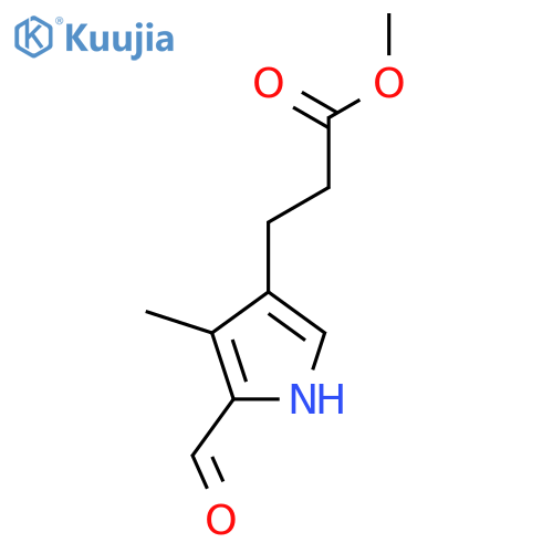 5-formyl-4-methyl-1H-Pyrrole-3-propanoic acid methyl ester structure