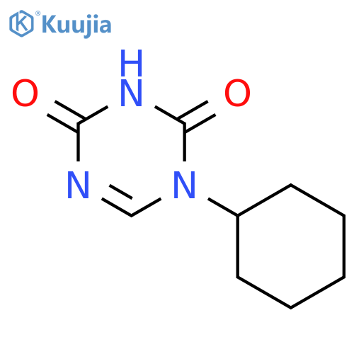 1,3,5-Triazine-2,4(1H,3H)-dione,1-cyclohexyl- structure
