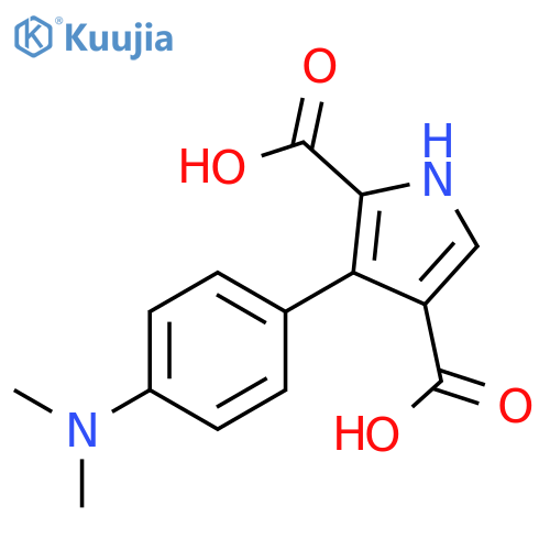 1H-Pyrrole-2,4-dicarboxylic acid, 3-[4-(dimethylamino)phenyl]- structure