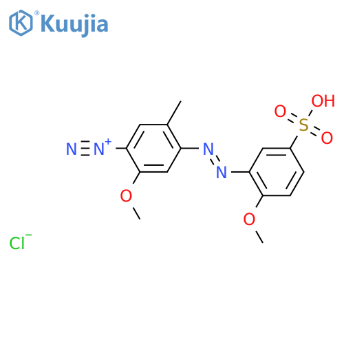 2-Methoxy-4-[(2-methoxy-5-sulphophenyl)azo]-5-methylbenzenediazonium chloride structure