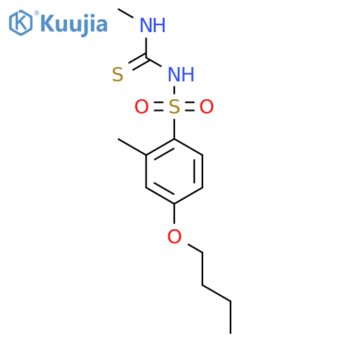 4-butoxy-2-methyl-N-(methylcarbamothioyl)benzenesulfonamide structure