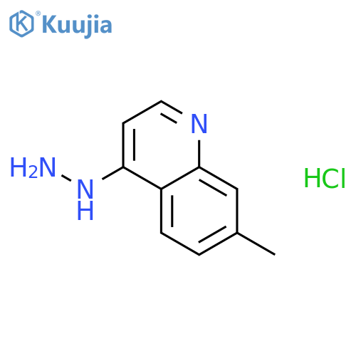 (7-methylquinolin-4-yl)hydrazine;hydrochloride structure