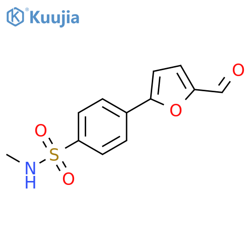 4-(5-formylfuran-2-yl)-N-methylbenzene-1-sulfonamide structure