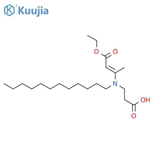 2-BUTENOIC ACID, 3-[(2-CARBOXYETHYL)DODECYLAMINO]-, 1-ETHYL ESTER structure