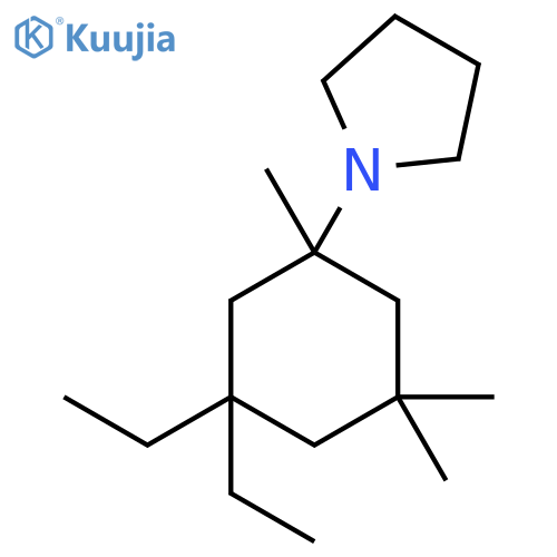 Pyrrolidine, 1-(3,3-diethyl-1,5,5-trimethylcyclohexyl)- structure