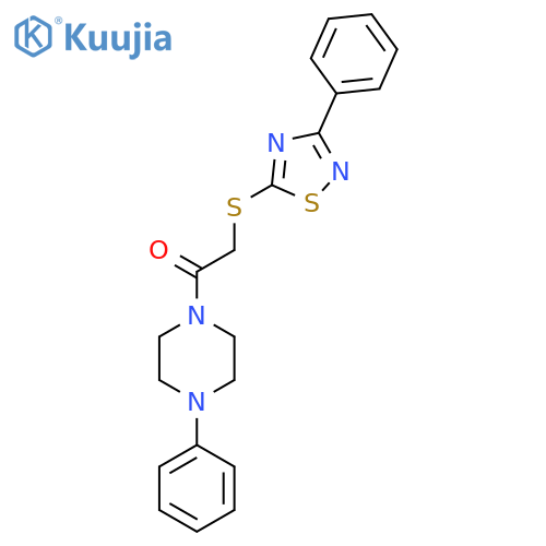 2-(3-phenyl-1,2,4-thiadiazol-5-yl)sulfanyl-1-(4-phenylpiperazin-1-yl)ethan-1-one structure