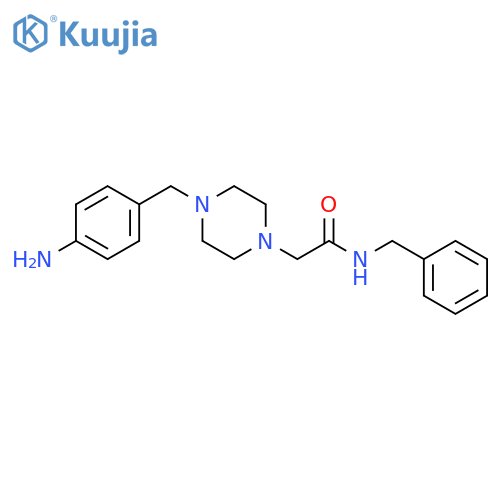 1-Piperazineacetamide, 4-[(4-aminophenyl)methyl]-N-(phenylmethyl)- structure