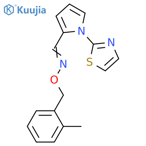 1-(1,3-THIAZOL-2-YL)-1H-PYRROLE-2-CARBALDEHYDE O-(2-METHYLBENZYL)OXIME structure