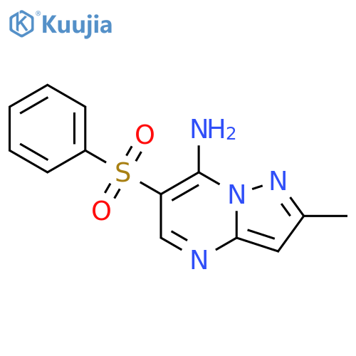 2-METHYL-6-(PHENYLSULFONYL)PYRAZOLO[1,5-A]PYRIMIDIN-7-AMINE structure