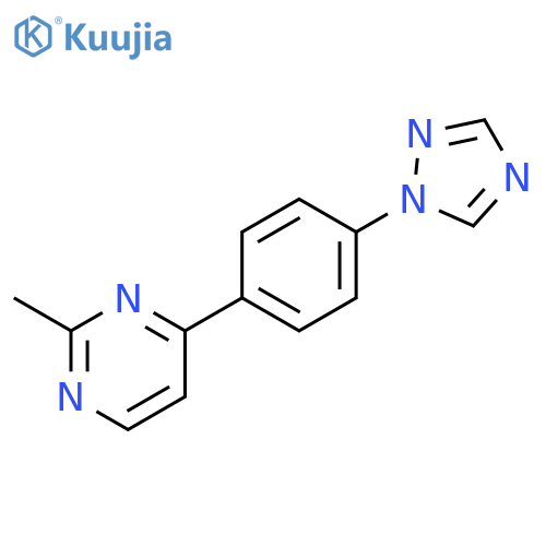 Pyrimidine, 2-methyl-4-[4-(1H-1,2,4-triazol-1-yl)phenyl]- structure