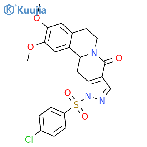 11-[(4-CHLOROPHENYL)SULFONYL]-2,3-DIMETHOXY-5,11,12,12A-TETRAHYDROPYRAZOLO[3',4':4,5]PYRIDO[2,1-A]ISOQUINOLIN-8(6H)-ONE structure