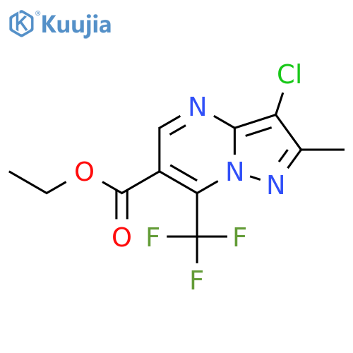 Ethyl 3-chloro-2-methyl-7-(trifluoromethyl)pyrazolo[1,5-a]pyrimidine-6-carboxylate structure