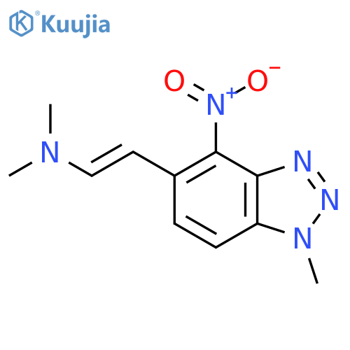 (E)-N,N-dimethyl-2-(1-methyl-4-nitrobenzotriazol-5-yl)ethenamine structure
