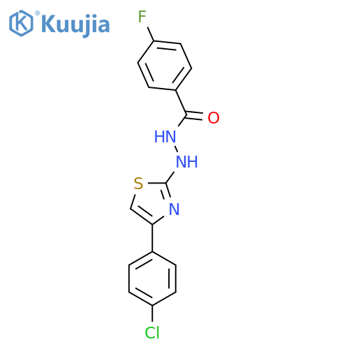 N'-[4-(4-Chlorophenyl)-1,3-thiazol-2-yl]-4-fluorobenzohydrazide structure