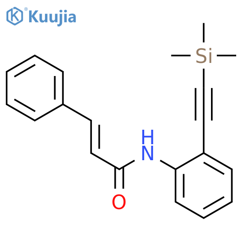 2-Propenamide, 3-phenyl-N-[2-[(trimethylsilyl)ethynyl]phenyl]-, (2E)- structure
