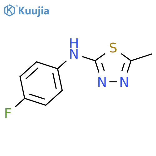 N-(4-fluorophenyl)-5-methyl-1,3,4-thiadiazol-2-amine structure