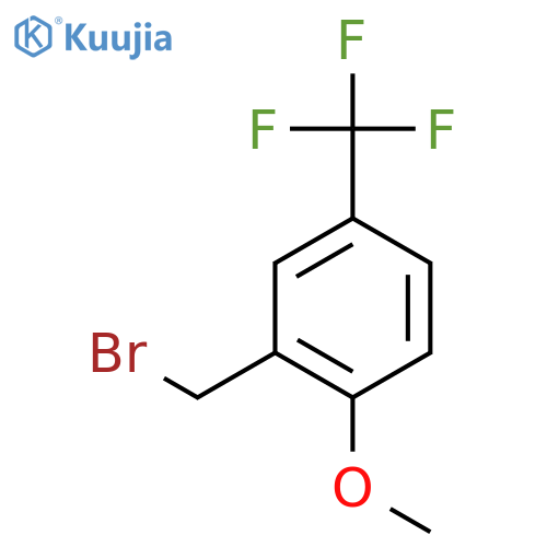 2-METHOXY-5-(TRIFLUOROMETHYL)BENZYL BROMIDE structure