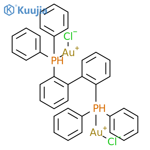 Gold, [μ-[1,1'-[1,1'-biphenyl]-2,2'-diylbis[1,1-diphenylphosphine-κP]]]dichlorodi- structure