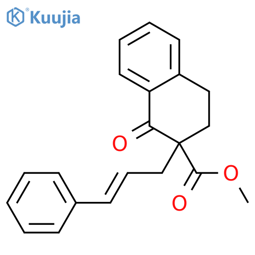 2-Naphthalenecarboxylic acid,1,2,3,4-tetrahydro-1-oxo-2-[(2E)-3-phenyl-2-propenyl]-, methyl ester,(2S)- structure