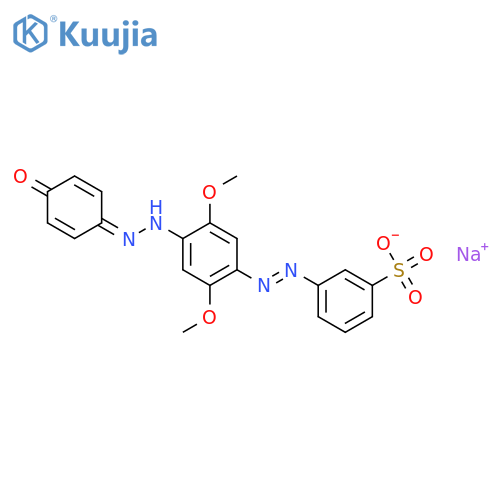 Benzenesulfonic acid,3-[2-[4-[2-(4-hydroxyphenyl)diazenyl]-2,5-dimethoxyphenyl]diazenyl]-, sodiumsalt (1:1) structure