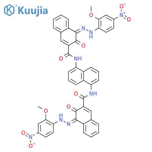 2-Naphthalenecarboxamide,N,N'-1,5-naphthalenediylbis[3-hydroxy-4-[2-(2-methoxy-4-nitrophenyl)diazenyl]- structure