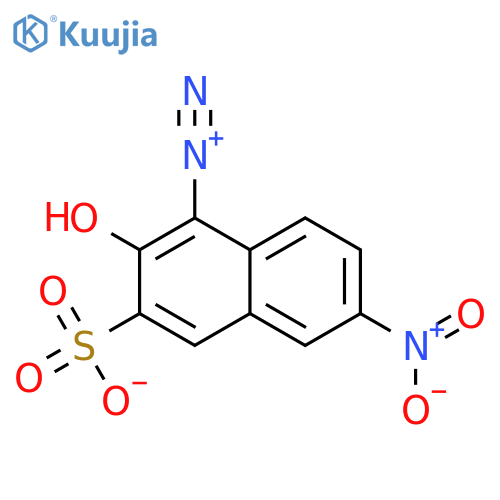 4-diazonio-3-hydroxy-7-nitronaphthalene-2-sulfonate structure
