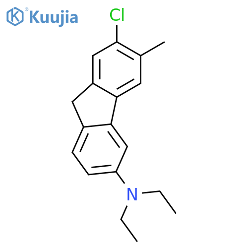 7-chloro-N,N-diethyl-6-methyl-9H-fluoren-3-amine structure