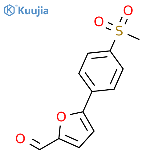 2-FURANCARBOXALDEHYDE, 5-[4-(METHYLSULFONYL)PHENYL]- structure