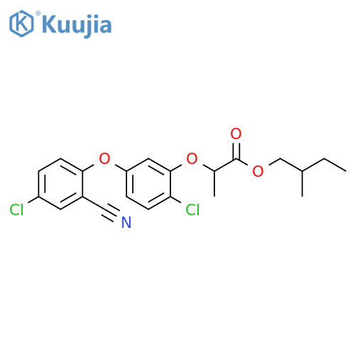 Propanoic acid, 2-[2-chloro-5-(4-chloro-2-cyanophenoxy)phenoxy]-,2-methylbutyl ester structure
