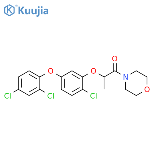 Morpholine,4-[2-[2-chloro-5-(2,4-dichlorophenoxy)phenoxy]-1-oxopropyl]- structure