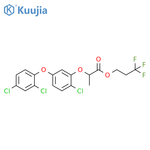 Propanoic acid, 2-[2-chloro-5-(2,4-dichlorophenoxy)phenoxy]-,3,3,3-trifluoropropyl ester structure