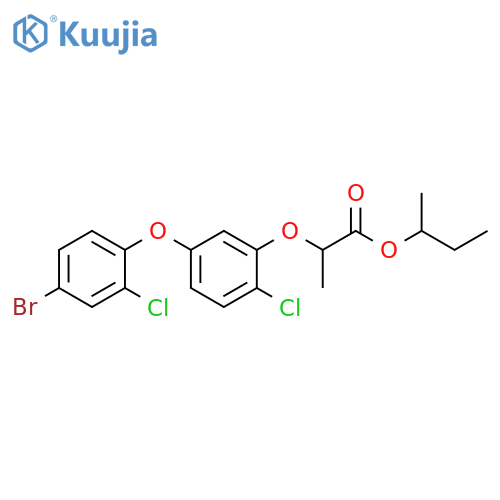 Propanoic acid, 2-[5-(4-bromo-2-chlorophenoxy)-2-chlorophenoxy]-, 1-methylpropyl ester structure
