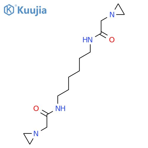 N,N'-hexane-1,6-diylbis[2-(aziridin-1-yl)acetamide] structure