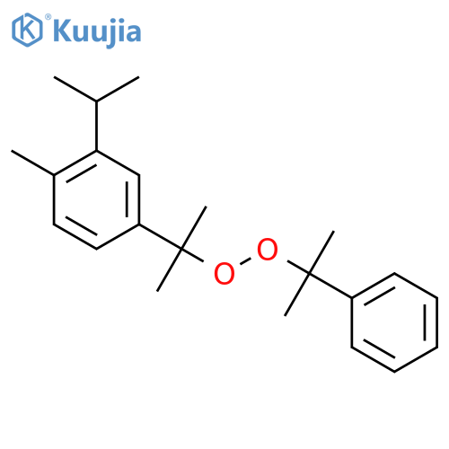 1-methyl-1-[4-methyl-2(or 3)-isopropylphenyl]ethyl 1-methyl-1-phenylethyl peroxide structure