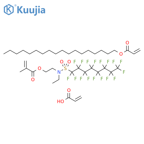 2-Propenoicacid,polymerwith2-[ethyl[(heptadecafluorooctyl)sulfonyl]amino]ethyl2-methyl-2-propenoateandoctadecyl2-propenoate structure