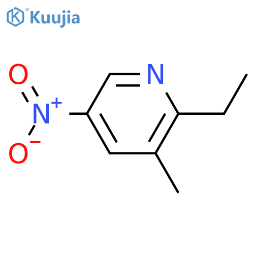 PYRIDINE, 2-ETHYL-3-METHYL-5-NITRO- structure