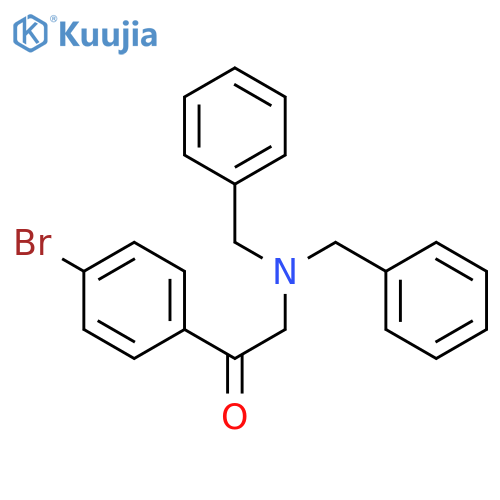 ETHANONE, 2-[BIS(PHENYLMETHYL)AMINO]-1-(4-BROMOPHENYL)- structure