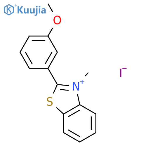 Benzothiazolium, 2-(3-methoxyphenyl)-3-methyl-, iodide structure