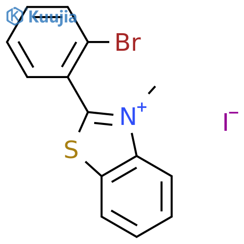 Benzothiazolium, 2-(2-bromophenyl)-3-methyl-, iodide structure