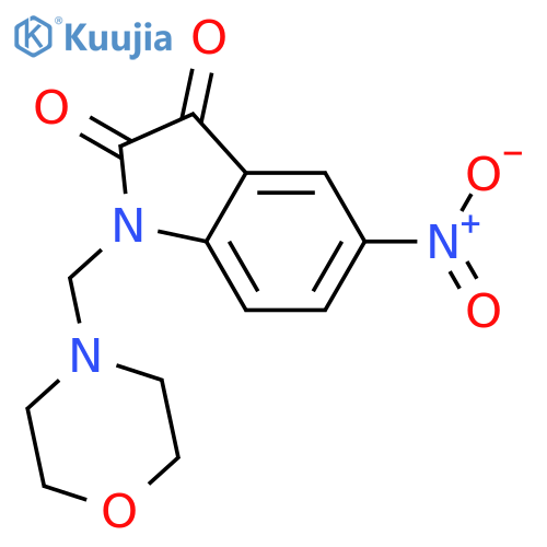 1H-INDOLE-2,3-DIONE, 1-(4-MORPHOLINYLMETHYL)-5-NITRO- structure