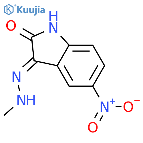 1H-Indole-2,3-dione, 5-nitro-, 3-(methylhydrazone) structure