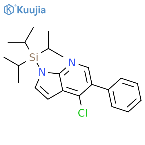 1H-PYRROLO[2,3-B]PYRIDINE, 4-CHLORO-5-PHENYL-1-[TRIS(1-METHYLETHYL)SILYL]- structure