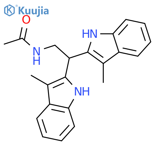 Acetamide, N-[2,2-bis(3-methyl-1H-indol-2-yl)ethyl]- structure