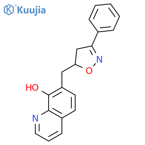 8-Quinolinol, 7-[(4,5-dihydro-3-phenyl-5-isoxazolyl)methyl]- structure
