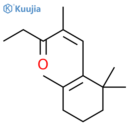 (E)-2-Methyl-1-(2,6,6-trimethylcyclohexen-1-yl)pent-1-en-3-one structure
