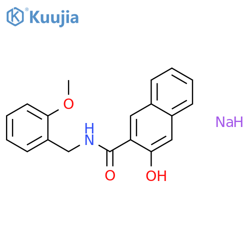 sodium N-(o-anisyl)-3-hydroxynaphthalene-2-carboxamidate structure