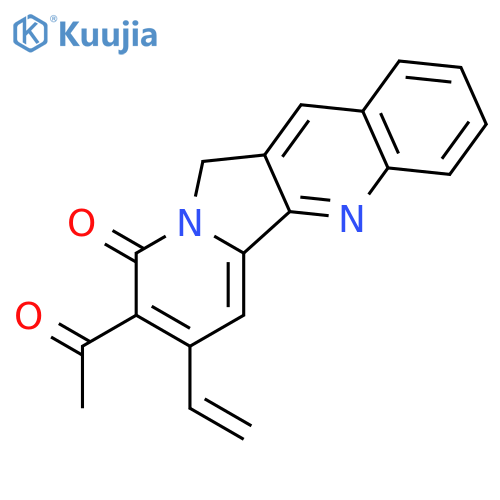INDOLIZINO[1,2-B]QUINOLIN-9(11H)-ONE, 8-ACETYL-7-ETHENYL- structure